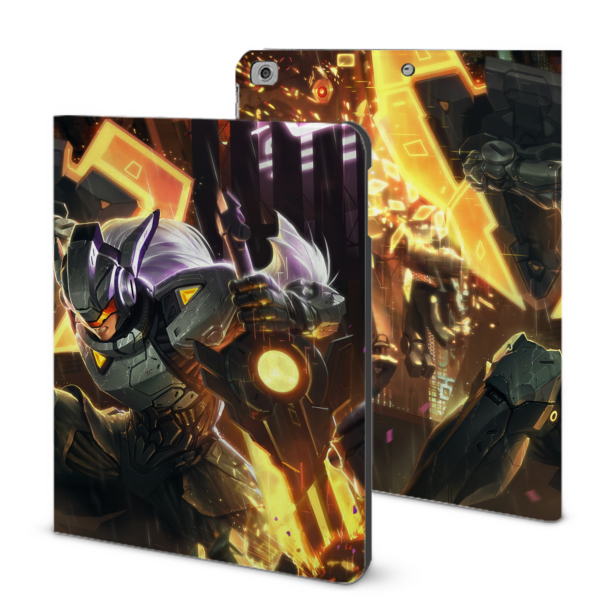 （画像用） リーグ・オブ・レジェンド League of Legends LOL IPad ケース ブック型 PUレザー TPU 耐衝撃 軽量 薄型 ペン収納なし 全面保護 IPad 各モデル対応